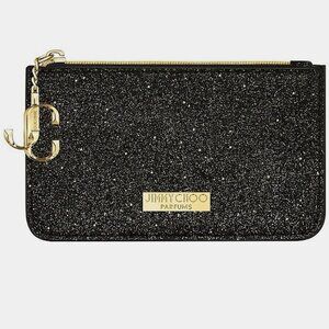 Jimmy Choo Parfums Black Glitter Keychain Wallet